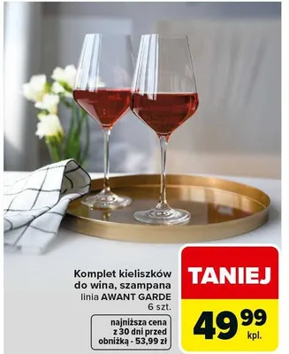 Komplet kieliszków do wina, szampana linia AVANT GARDE 6 szt. promocja w Carrefour