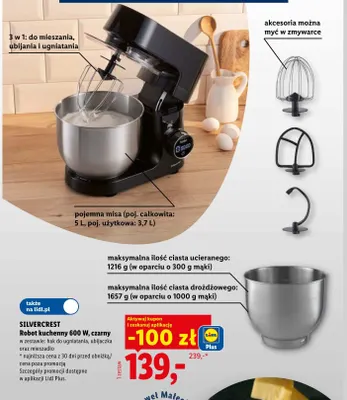 Robot kuchenny czarny Silvercrest promocja w Lidl