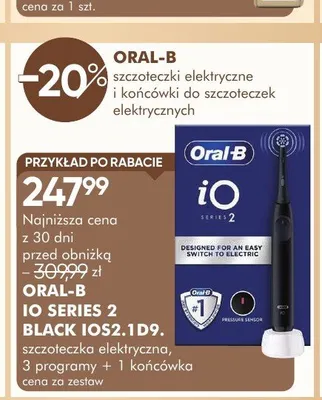 Szczoteczka elektryczna ORAL-B iO SERIES 2 BLACK iOS2.1D9. promocja w Super-Pharm