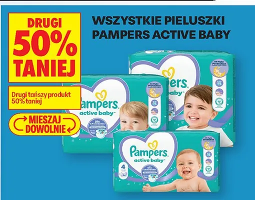 Pieluszki Pampers Active Baby różne rozmiary promocja w Biedronka