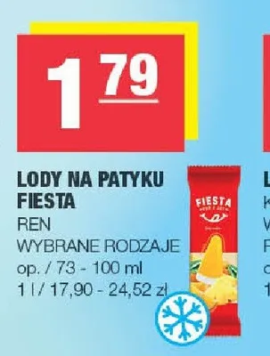 Lody na patyku Fiesta Ren promocja w SPAR
