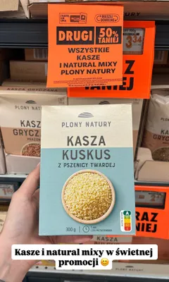 Kasza kuskus Plony Natury z pszenicy twardej promocja w Biedronka