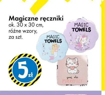 Magiczne ręczniki 30x30 cm promocja w Tedi
