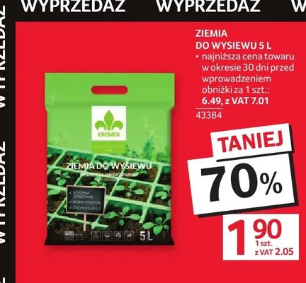 Ziemia do wysiewu Kronen promocja w Selgros
