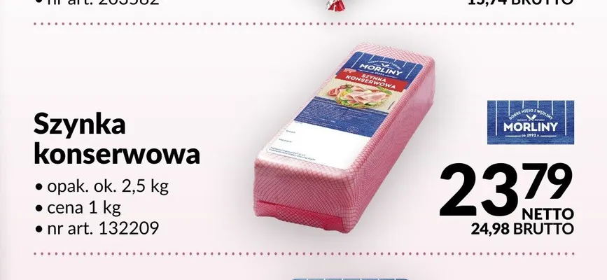 Szynka konserwowa Morliny promocja w Makro