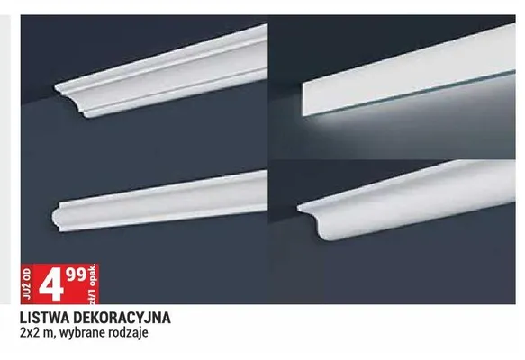 Listwa dekoracyjna 2x2m promocja w Merkury Market