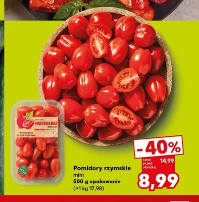 Pomidory rzymskie mini promocja w Kaufland