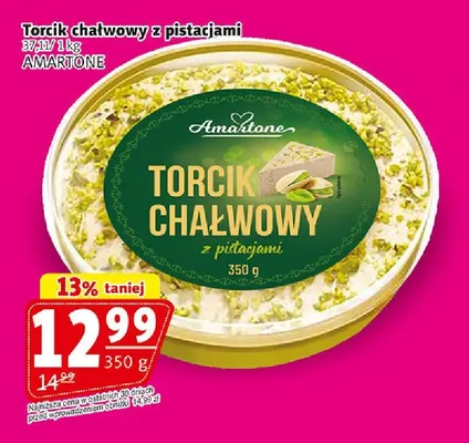 Torcik chałwowy z pistacjami Amartone promocja w Prim Market