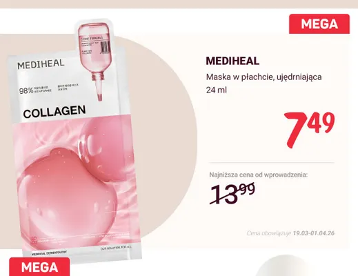 Maska w płachcie, ujędrniająca promocja w Rossmann