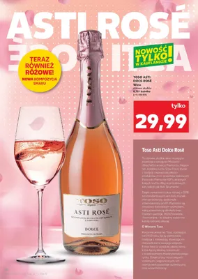 Wino TOSO ASTI DOCG ROSÉ różowe słodkie promocja w Kaufland