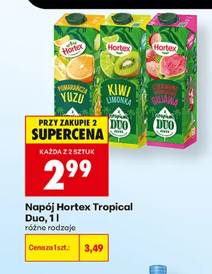 Napój Hortex Tropical Duo pomarańcza yuzu promocja w Biedronka