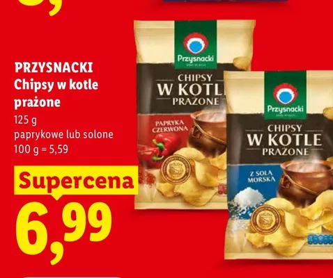Chipsy w kotle prażone paprykowe Przysnacki promocja w Lidl