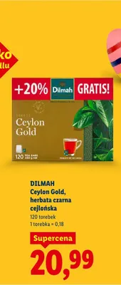 Herbata Ceylon Gold czarna cejlońska 120 t. promocja w Lidl