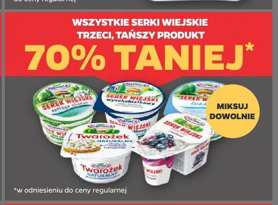 Serek wiejski naturalny Piątnica promocja w Netto