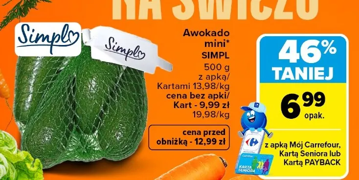 Awokado mini Simpl promocja w Carrefour