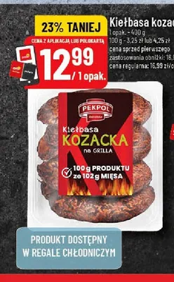 Kiełbasa kozacka na grilla Pekpol promocja w POLOmarket