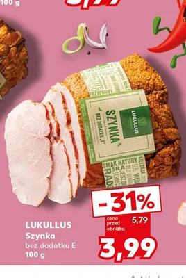 Szynka Lukullus bez dodatku E promocja w Kaufland