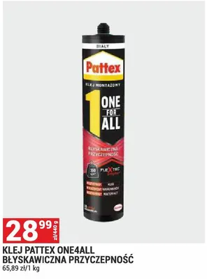 Klej Pattex One4All błyskawiczna przyczepność biały promocja w Merkury Market