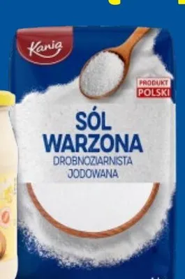 Sól warzona drobnoziarnista jodowana Kania promocja w Lidl