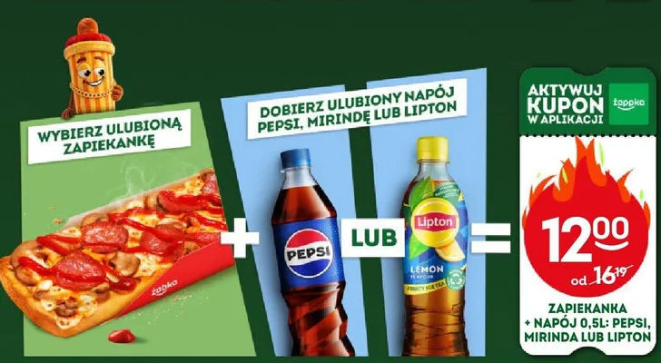 Zestaw Zapiekanka + Napój Lipton 0,5l promocja w Żabka