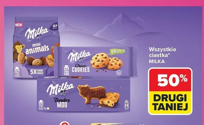 Ciastka Milka Mini Animals promocja w Carrefour