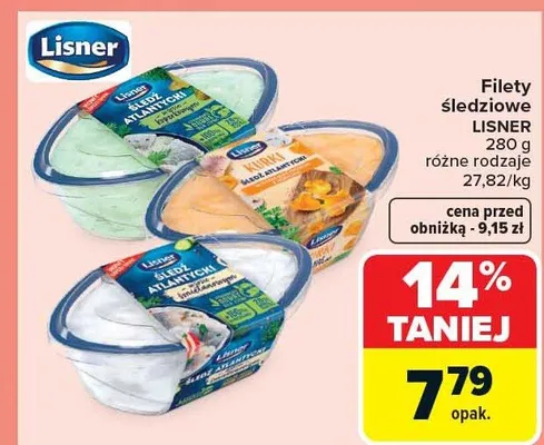 Filety śledziowe różne rodzaje promocja w Carrefour