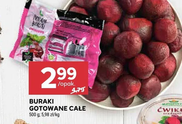 Buraki gotowane całe promocja w Stokrotka