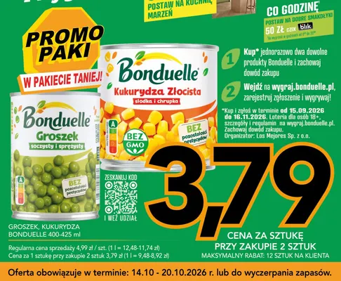 Kukurydza Bonduelle promocja w Kupiec
