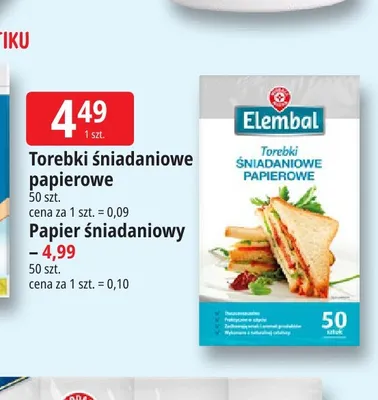 Papier śniadaniowy Elembal promocja w Leclerc