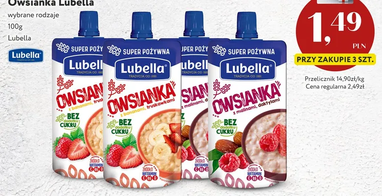 Owsianka Lubella wybrane rodzaje promocja w Market Point