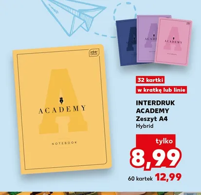 Zeszyt A4 Hybrid Interdruk Academy 32 kartki w linie promocja w Kaufland