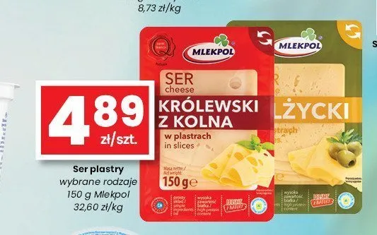 Ser Łżycki w plastrach Mlekpol promocja w emma MARKET