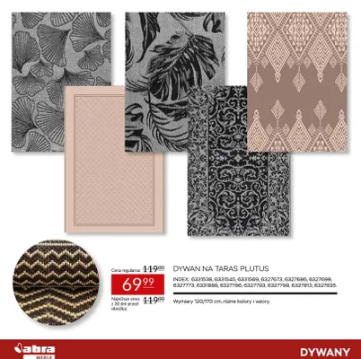 Dywan na taras plutus Abra Meble promocja w Abra Meble
