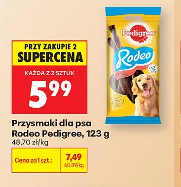 Przysmaki dla psa Rodeo Pedigree 123g promocja w Biedronka