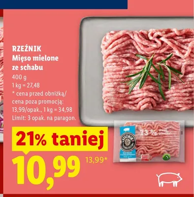 Mięso mielone ze schabu Rzeźnik promocja w Lidl