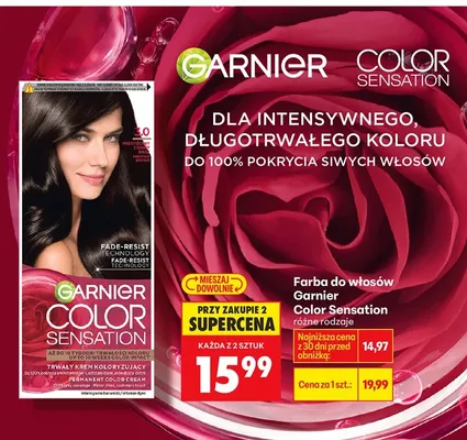 Farba do włosów Color Sensation różne rodzaje promocja w Biedronka