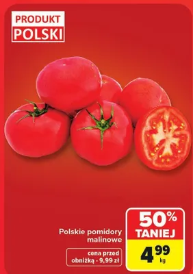 Pomidory malinowe polskie promocja w Carrefour Market