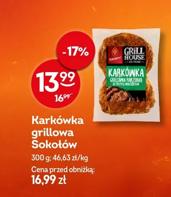 Karkówka grillowa Sokołów parzona w posypce winzesteak promocja w Żabka