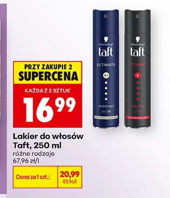 Lakier do włosów Taft promocja w Biedronka