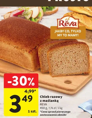 Chleb razowy z maślanką Reva promocja w Intermarche