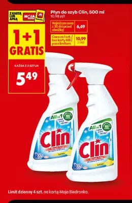 Płyn do szyb Clin Lemon promocja w Biedronka