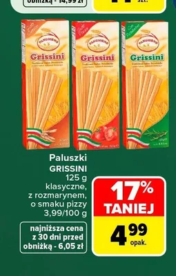 Paluszki Grissini o smaku pizzy Pangiorno promocja w Carrefour