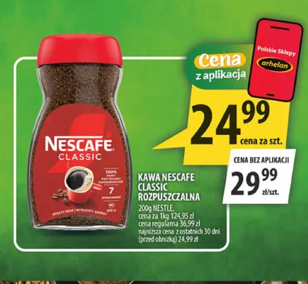 Kawa rozpuszczalna Nescafe Classic promocja w Arhelan