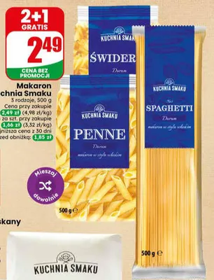 Makaron Penne Kuchnia Smaku promocja w Dino