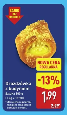 Drożdżówka z budyniem promocja w Aldi