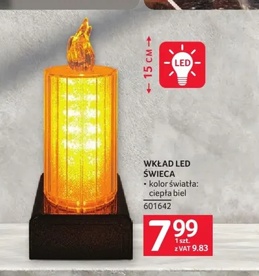 Wkład LED świeca 15 cm promocja w Selgros