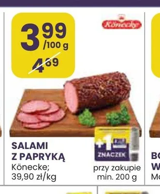 Salami z papryką Könecke promocja w Stokrotka