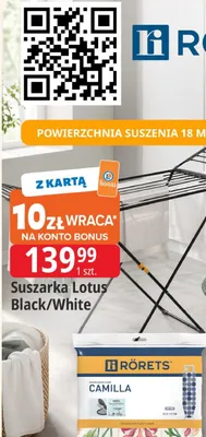 Suszarka Lotus Black/White RÖRETS promocja w Leclerc