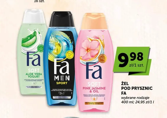 Żel pod prysznic Soft Aloe Vera Yogurt Fa promocja w Groszek