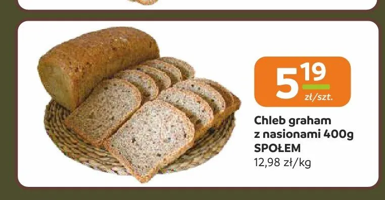 Chleb graham z nasionami Społem promocja w Społem Częstochowa